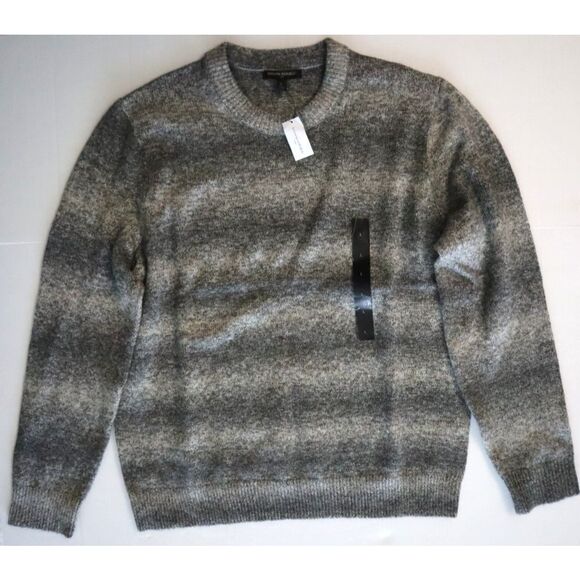 Banana Republic 734483-031 Men’s Sz L Gray Gradient Crew Neck Wool Blend Sweater - Picture 1 of 8